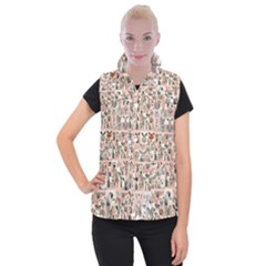 Mix Animals Women s Button Up Vest by DinkovaArt