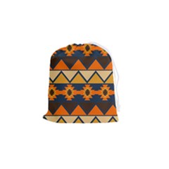 Aztec Mexico Inca Mayan Design Drawstring Pouch (small) by Tsamara