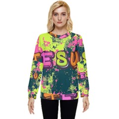 Neon Jesus 8375771 Hidden Pocket Sweatshirt by Jabberwonkers