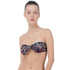 Background Embroidery Pattern Stitches Abstract Classic Bandeau Bikini Top  by Ket1n9