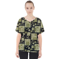 Background Graphic Wallpaper Decor Backdrop Design V-neck Dolman Drape Top by Ket1n9