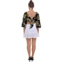 Background Graphic Wallpaper Decor Backdrop Design Tie Back Butterfly Sleeve Chiffon Top View2
