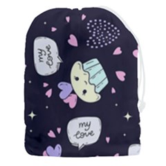 Cupcake Doodle Heart Love Drawstring Pouch (3xl) by Posterlux