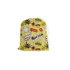 Cartoon Comics Pattern Drawstring Pouch (small) by Posterlux