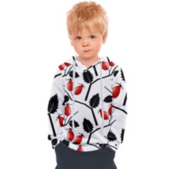 Rose Hip Pattern Branches Autumn Kids  Overhead Hoodie by Hannah976
