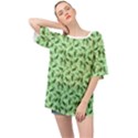Leaves Pattern Texture Seamless Oversized Chiffon Top View1