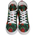 Mid Century Retro Floral 1970s 1960s Pattern 72 Women s Hi-Top Skate Sneakers View1