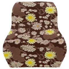 Mid Century Retro Floral 1970s 1960s Pattern 84 Car Seat Back Cushion  by violetheavensky