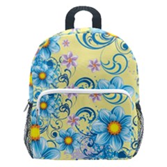 Flowers Bloom Blossom Petals Plant Kids  Age 5-10 Lightweight School Backpack With Side Pockets by Posterlux