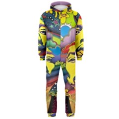 Psychedelic Rock Jimi Hendri Hooded Jumpsuit (men) by Tsamara