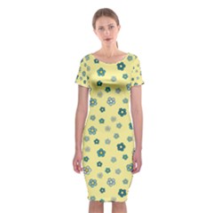 Flowers Bloom Blossom Petals Flora Classic Short Sleeve Midi Dress by Tsamara