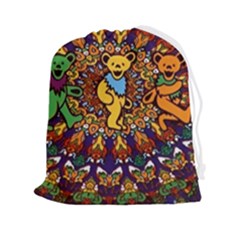 Grateful Dead Psychedelic Bears Drawstring Pouch (2xl) by Tsamara
