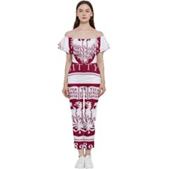University Of Chicago Bardot Ruffle Jumpsuit by avitendut