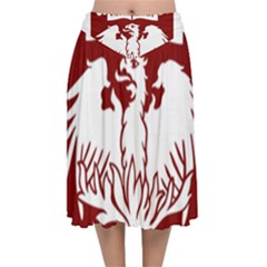 University Of Chicago Velvet Flared Midi Skirt by avitendut