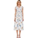 Bluey pattern V-Neck Drawstring Shoulder Sleeveless Maxi Dress View1