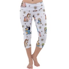 Bluey, Bluey Merch, Bluey Pattern, Bluey Bluey, Bingo, Bluey Design, Bluey Dog Capri Yoga Leggings by avitendut