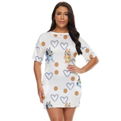Bluey, Bluey Merch, Bluey Pattern, Bluey Bluey, Bingo, Bluey Design, Bluey Dog Just Threw It On Dress by avitendut