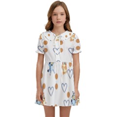 Bluey, Bluey Merch, Bluey Pattern, Bluey Bluey, Bingo, Bluey Design, Bluey Dog Kids  Sweet Collar Dress by avitendut