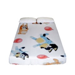 Bluey, Bluey Merch, Bluey Pattern, Bluey Bluey, Bingo, Bluey Design, Bluey Dog Fitted Sheet (full/ Double Size) by avitendut