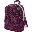 Abstract Art Pattern Design Background Zip Up Backpack View1
