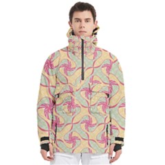 Abstract Pattern Design Scrapbooking Men s Pullover Zip Ski And Snowboard Waterproof Breathable Jacket by Paksenen