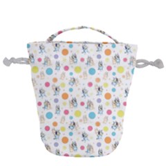 Bluey, Bluey Merch, Bluey Pattern, Bluey Bluey, Bingo, Bluey Design, Bluey Dog Drawstring Bucket Bag by avitendut