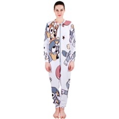 Bluey, Bluey Merch, Bluey Pattern, Bluey Bluey, Bingo, Bluey Design, Bluey Dog Onepiece Jumpsuit (ladies) by avitendut