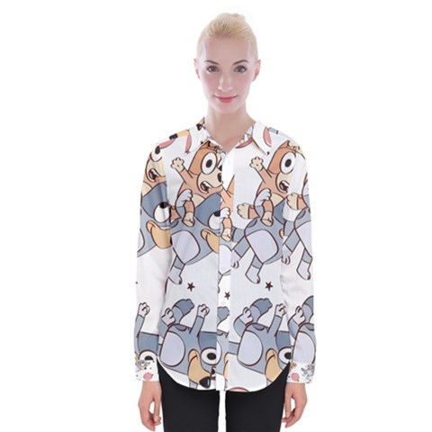 Bluey, Bluey Merch, Bluey Pattern, Bluey Bluey, Bingo, Bluey Design, Bluey Dog Womens Long Sleeve Shirt by avitendut