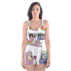 Bluey, Bluey Merch, Bluey Pattern, Bluey Bluey, Bingo, Bluey Design, Bluey Dog Skater Dress Swimsuit by avitendut
