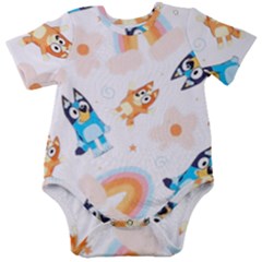Bluey, Bluey Merch, Bluey Pattern, Bluey Bluey, Bingo, Bluey Design, Bluey Dog Baby Short Sleeve Bodysuit by avitendut