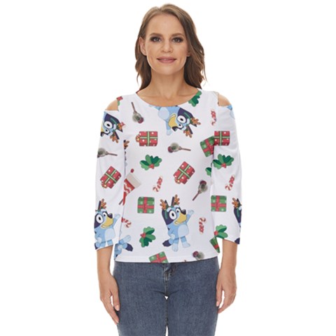 Bluey, Bluey Merch, Bluey Pattern, Bluey Bluey, Bingo, Bluey Design, Bluey Dog Cut Out Wide Sleeve Top by avitendut