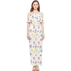 Bluey, Bluey Merch, Bluey Pattern, Bluey Bluey, Bingo, Bluey Design, Bluey Dog Draped Sleeveless Chiffon Jumpsuit by avitendut