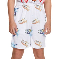 Bluey, Bluey Merch, Bluey Pattern, Bluey Bluey, Bingo, Bluey Design, Bluey Dog Kids  Basketball Shorts by avitendut