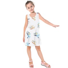 Bluey, Bluey Merch, Bluey Pattern, Bluey Bluey, Bingo, Bluey Design, Bluey Dog Kids  Sleeveless Dress by avitendut