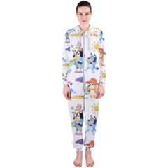 Bluey, Bluey Merch, Bluey Pattern, Bluey Bluey, Bingo, Bluey Design, Bluey Dog Hooded Jumpsuit (ladies) by avitendut