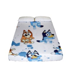 Bluey, Bluey Merch, Bluey Pattern, Bluey Bluey, Bingo, Bluey Design, Bluey Dog Fitted Sheet (full/ Double Size) by avitendut