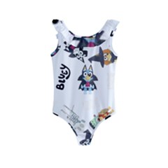 Bluey, Bluey Merch, Bluey Pattern, Bluey Bluey, Bingo, Bluey Design, Bluey Dog Kids  Frill Swimsuit by avitendut