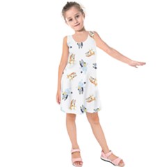 Bluey, Bluey Merch, Bluey Pattern, Bluey Bluey, Bingo, Bluey Design, Bluey Dog Kids  Sleeveless Dress by avitendut