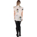 Bluey, Bluey merch, Bluey pattern, Bluey Bluey, bingo, Bluey design, bluey dog Ruffle Collar Short Sleeve Chiffon Top View4