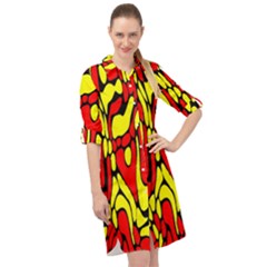 Rby 127 Long Sleeve Mini Shirt Dress by ArtworkByPatrick