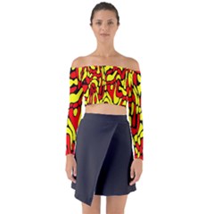 Rby 127 Long Sleeve Off Shoulder Crop Top by ArtworkByPatrick