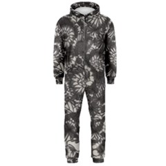 Mid Century Retro Floral 1970s 1960s Pattern 71 Hooded Jumpsuit (men) by violetheavensky