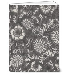 Mid Century Retro Floral 1970s 1960s Pattern 71 5  X 7  Hardcover Notebook by violetheavensky