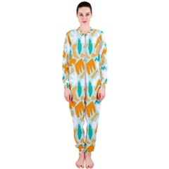 Design Pattern Seamless Tropical Onepiece Jumpsuit (ladies) by Tsamara