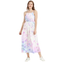 Digital Art Artwork Abstract Pink Purple Boho Sleeveless Summer Dress by Dutashop