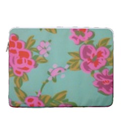 Mid Century Retro Floral 1970s 1960s Pattern 81 15  Vertical Laptop Sleeve Case With Pocket by violetheavensky