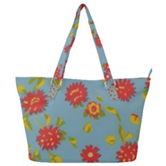 Mid Century Retro Floral 1970s 1960s Pattern 78 Full Print Shoulder Bag by violetheavensky