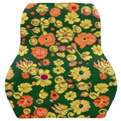 Mid Century Retro Floral 1970s 1960s Pattern 68 Car Seat Back Cushion  by violetheavensky