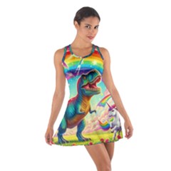 Trex/unicorns Cotton Racerback Dress by RainbowTyrannosaurus