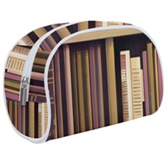 Books Bookshelves Office Fantasy Background Artwork Book Cover Apothecary Book Nook Literature Libra Make Up Case (medium) by Posterlux